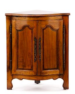19th C. French Provincial Style Corner Cabinet