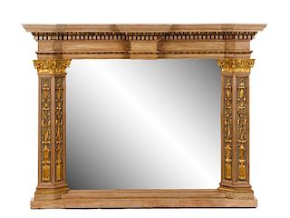 Continental Over-Mantle Parcel Gilt Mirror