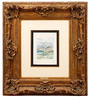 H. Claude Pissarro Signed Oil on Paper, "Neant"