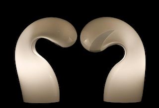 Pair of Vetri Murano for Modaluce Glass Lamps