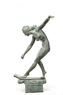 Edgardo Simone, Nude Female, Bronze Sculpture