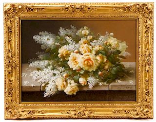 Raoul Maucherat de Longpre, Yellow Roses and Lilac