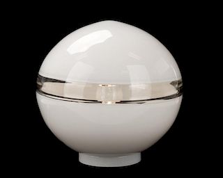 Italian Mid Century Modern Glass Globe Table Lamp