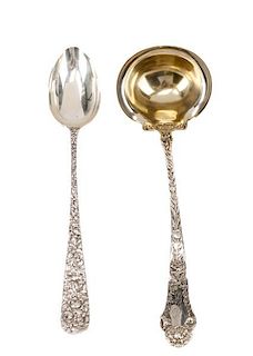 2 Sterling Silver Serving Spoons: Stieff & Gorham
