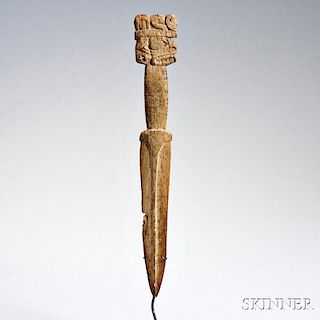 Northwest Coast Carved Whale Bone Dagger