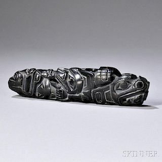 Haida Carved Argillite Pipe