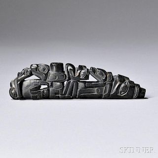 Haida Carved Argillite Pipe