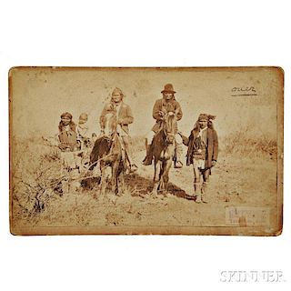C.S. Fly Cabinet Card of Geronimo and Naiches Mounted, March 27, 1886