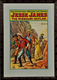 Framed Jesse James Western Drama Poster