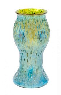 * A Loetz Glass Vase Height 5 3/4 inches.