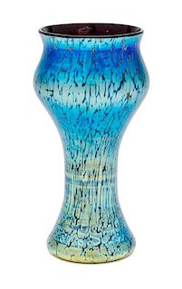 * A Loetz Glass Vase Height 5 1/2 inches.