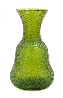 * An Austrian Iridescent Glass Vase Height 6 1/2 inches.