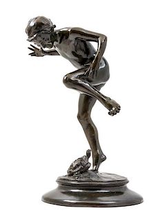 An American Bronze Figural Group, Henri Crenier (1873-1948) Height 19 3/4 inches.