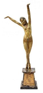 A French Bronze Figure, Demetre H. Chiparus (1886-1947) Height of bronze 22 1/2 inches.