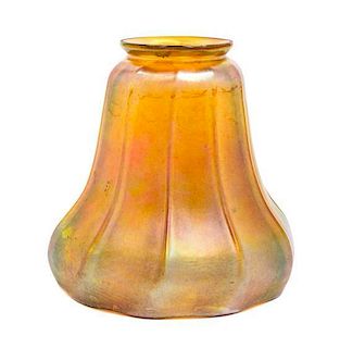 * A Steuben Glass Shade Height 4 3/4 inches.