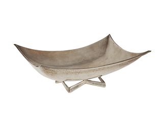 A modern sterling silver footed bowl