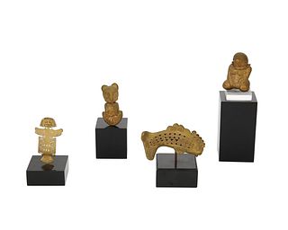 A group of Pre-Columbian-style tumbaga figural pendants