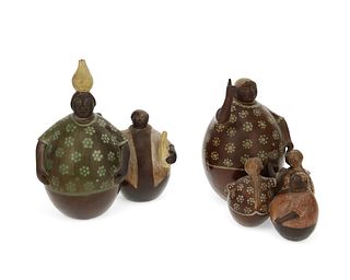Two Chulucanas pottery figures