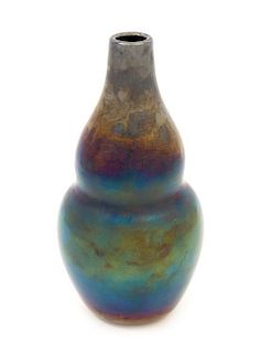 An Italian Iridescent Glass Vase, Carlo Scarpa (1906-1978) Height 9 inches.
