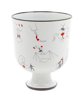 * An Italian Porcelain Vase, Gio Ponti for Richard Ginori Height 7 3/4 inches.