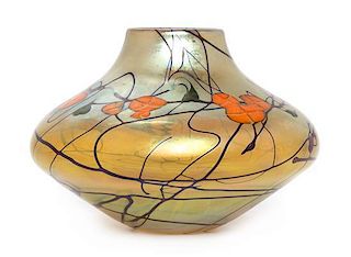 * An American Studio Glass Vase, Carl Radke Height 4 1/2 inches.