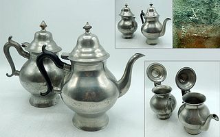Pewter Transitional Teapots