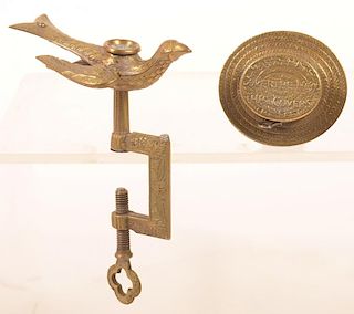 Two Brass Sewing Related Items.