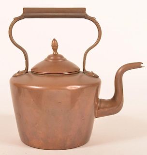 English 19th Century Copper Tea Kettle.