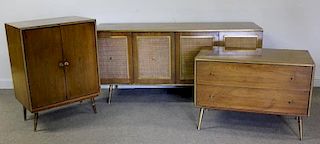 Midcentury 3 Piece Lot Including 2 Drawer Chest.