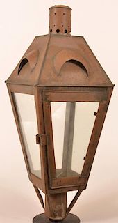 19th Century Tin Post Lantern.