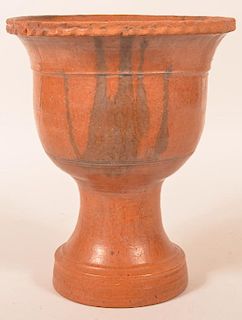 Large 19th Cent. Redware Urn Form Planter.