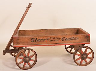 Wooden pull wagon