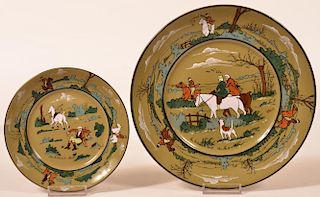 Two Buffalo Pottery Deldare Ware Plates.