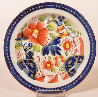 Gaudy Dutch Single Rose Pattern. China Plate.