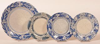 4 Various Dedham Pottery Crackle Ware Plates.