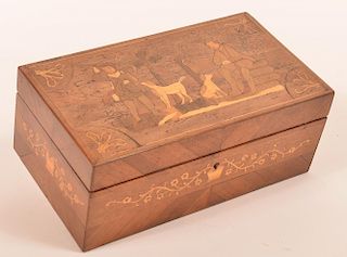 19th Century Inlaid Hinged Top Box.