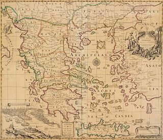 (MAP) SENEX, JOHN. A Map of Greece with part of Anatolia. [London], 1720.
