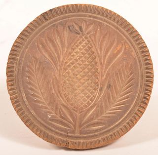PA 19th Cent. Maple Pineapple Butter Print.