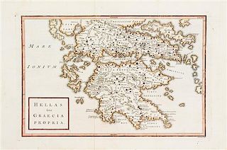(MAP) A group of six maps of Greece and Athens.