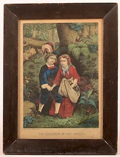 Currier & Ives "The Children in the Woods" Print.