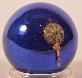 Cobalt Blue Glass Ball form German Kugel.