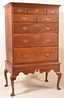 PA Chippendale Walnut Chest on Frame.