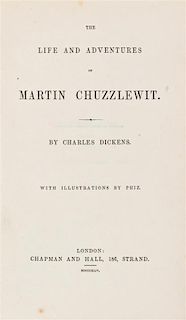 DICKENS, CHARLES. The Life and Adventures of Martin Chuzzlewit. London, 1844.  First edition in book form.