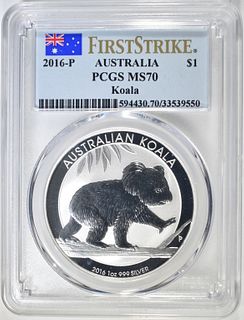 2016 P AUSTRALIA $1 KOALA  FS PCGS MS 70