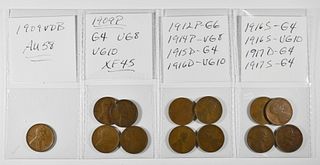 NICE LOT OF LINCOLN CENTS MANY EARLY DATES