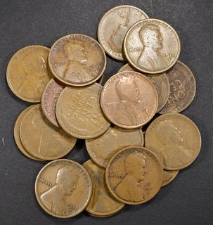 (20) 1911-D CIRC LINCOLN CENTS