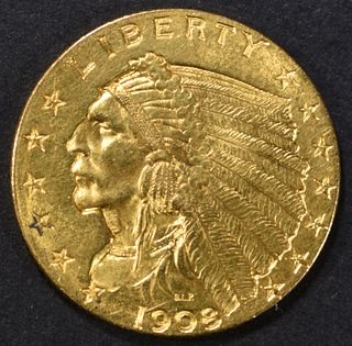 1908 GOLD $2.5 INDIAN  CH BU