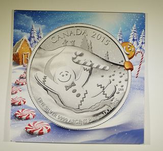 2015 CANADA $20 .9999 SILVER GINGERBREAD MAN  COIN