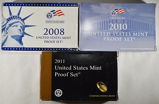 2008, 2010, 2011 U.S. MINT PROOF SETS