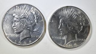 1934-P,D PEACE DOLLARS  XF